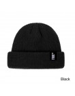 2020 moda czapka zimowa Unisex mężczyźni Cuffed Cib czapka z dzianiny krótki Melon Ski czapki jesień zima Solid Color Casual cza
