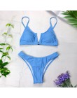 Sexy Bandeau Bikini 2020 nowy V Neck Bikini stroje kąpielowe Push Up stroje kąpielowe kobiet brazylijski Bikini Set kostiumy kąp
