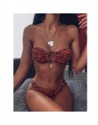 2020 nowe seksowne Bikini stroje kąpielowe kobiety strój kąpielowy Bikini z odkrytymi ramionami zestaw Flash niskiej talii strój