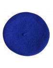 Lady wiosna zima berety kapelusz malarz styl kapelusz kobiety wełna Vintage berety jednolity kolor czapki kobieta Bonnet Warm Wa