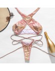 In-x Sexy golden bikini 2020 mujer błyszczący kostium kąpielowy damski wąż bikini set nieregularne stroje kąpielowe damskie kost
