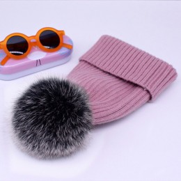 2019 nowy czapka zimowa luksusowa jakość Fox czapki z futrzanym pomponem beanie wysokiej jakości dziewczyny kobiety bonnet czapk