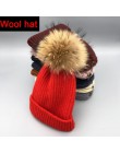 2019 nowy czapka zimowa luksusowa jakość Fox czapki z futrzanym pomponem beanie wysokiej jakości dziewczyny kobiety bonnet czapk