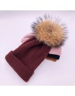 2019 nowy czapka zimowa luksusowa jakość Fox czapki z futrzanym pomponem beanie wysokiej jakości dziewczyny kobiety bonnet czapk