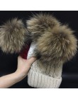 2019 czapki damskie dodaj aksamitna bluza wewnątrz czapki zimowe czapki dla kobiet 100% pompon z futra szopa kapelusz kobieta Tw