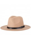 Darmowa wysyłka 2019 nowych moda mężczyzna fedoras moda damska jazzowy kapelusz lato wiosna czarny z wełny cap odkryty codzienny