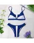 Sexy Bandeau Bikini 2020 nowy V Neck Bikini stroje kąpielowe Push Up stroje kąpielowe kobiet brazylijski Bikini Set kostiumy kąp