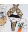 In-x Sexy golden bikini 2020 mujer błyszczący kostium kąpielowy damski wąż bikini set nieregularne stroje kąpielowe damskie kost