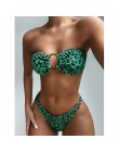 2020 nowe seksowne Bikini stroje kąpielowe kobiety strój kąpielowy Bikini z odkrytymi ramionami zestaw Flash niskiej talii strój