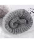 Xthree 70% Angola Rabbit fur czapka z prawdziwym futrzany pompon czapka z pomponem Skullie beanie czapka zimowa dla kobiet dziew