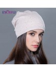Damski czapka zimowa z dzianiny wełniane czapki moda damska skullies casual narty terenowe czapki grube ciepłe czapki dla kobiet