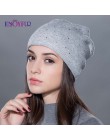 Damski czapka zimowa z dzianiny wełniane czapki moda damska skullies casual narty terenowe czapki grube ciepłe czapki dla kobiet