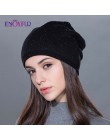 Damski czapka zimowa z dzianiny wełniane czapki moda damska skullies casual narty terenowe czapki grube ciepłe czapki dla kobiet