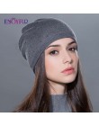 Damski czapka zimowa z dzianiny wełniane czapki moda damska skullies casual narty terenowe czapki grube ciepłe czapki dla kobiet
