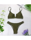 Sexy Bandeau Bikini 2020 nowy V Neck Bikini stroje kąpielowe Push Up stroje kąpielowe kobiet brazylijski Bikini Set kostiumy kąp