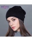 Damski czapka zimowa z dzianiny wełniane czapki moda damska skullies casual narty terenowe czapki grube ciepłe czapki dla kobiet