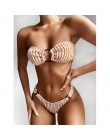 2020 nowe seksowne Bikini stroje kąpielowe kobiety strój kąpielowy Bikini z odkrytymi ramionami zestaw Flash niskiej talii strój
