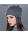 Damski czapka zimowa z dzianiny wełniane czapki moda damska skullies casual narty terenowe czapki grube ciepłe czapki dla kobiet