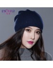 Damski czapka zimowa z dzianiny wełniane czapki moda damska skullies casual narty terenowe czapki grube ciepłe czapki dla kobiet