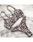 13 kolory 2020 Sexy Leopard Bikini kobiety stroje kąpielowe damski strój kąpielowy dwuczęściowy zestaw Bikini brazylijski kąpiel