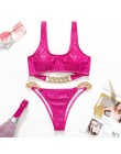 In-x Sexy golden bikini 2020 mujer błyszczący kostium kąpielowy damski wąż bikini set nieregularne stroje kąpielowe damskie kost