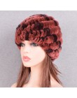 Raglaido Rabbit winter fur hat dla kobiet rosyjski prawdziwe futro czapka z dzianiny headgea ciepła czapka beanie na zimę kapelu