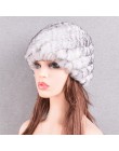 Raglaido Rabbit winter fur hat dla kobiet rosyjski prawdziwe futro czapka z dzianiny headgea ciepła czapka beanie na zimę kapelu