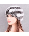 Raglaido Rabbit winter fur hat dla kobiet rosyjski prawdziwe futro czapka z dzianiny headgea ciepła czapka beanie na zimę kapelu