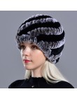 Raglaido Rabbit winter fur hat dla kobiet rosyjski prawdziwe futro czapka z dzianiny headgea ciepła czapka beanie na zimę kapelu