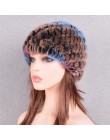 Raglaido Rabbit winter fur hat dla kobiet rosyjski prawdziwe futro czapka z dzianiny headgea ciepła czapka beanie na zimę kapelu