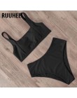 RUUHEE strój kąpielowy bikini kobiety strój kąpielowy 2019 bikini wysokie w talii Push Up węzeł z przodu strój kąpielowy kobiety