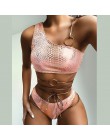 In-x Sexy golden bikini 2020 mujer błyszczący kostium kąpielowy damski wąż bikini set nieregularne stroje kąpielowe damskie kost