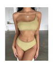 2020 nowe seksowne Bikini stroje kąpielowe kobiety strój kąpielowy Bikini z odkrytymi ramionami zestaw Flash niskiej talii strój