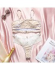 In-x Sexy golden bikini 2020 mujer błyszczący kostium kąpielowy damski wąż bikini set nieregularne stroje kąpielowe damskie kost