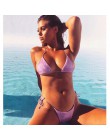 2020 nowe seksowne Bikini stroje kąpielowe kobiety strój kąpielowy Bikini z odkrytymi ramionami zestaw Flash niskiej talii strój