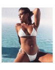 2020 nowe seksowne Bikini stroje kąpielowe kobiety strój kąpielowy Bikini z odkrytymi ramionami zestaw Flash niskiej talii strój