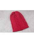 2019 zima kobiety dzianiny kapelusz Twist projekt czapka damska jesień ciepły czapka z czaszkami Bonnet Femme Gorros Mujer Invie