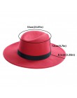 WELROG czarne czerwone kapelusze fedora dla kobiet imitacja wełny Fedoras Panama filcowy kapelusz zimowe męskie czapki jazzowe T
