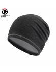 Zimna pogoda ciepłe czapki zimowe polarowe termiczne Slouchy Turban Skullies Cap Stretch moda Snowboard Hip Hop mężczyźni kobiet