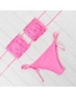 OMKAGI Bandeau Bikini 2020 strój kąpielowy kobiety stroje kąpielowe Biquinis Sexy Push Up pływanie strój kąpielowy kostiumy kąpi