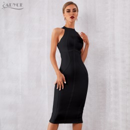 ADYCE 2020 nowy letni biały kobiety bandaża sukni elegancki Tank Sexy bez rękawów Bodycon klub sukienki Celebrity sukienka na im