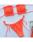 OMKAGI Bandeau Bikini 2020 strój kąpielowy kobiety stroje kąpielowe Biquinis Sexy Push Up pływanie strój kąpielowy kostiumy kąpi