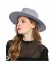 WELROG czarne czerwone kapelusze fedora dla kobiet imitacja wełny Fedoras Panama filcowy kapelusz zimowe męskie czapki jazzowe T
