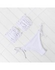 OMKAGI Bandeau Bikini 2020 strój kąpielowy kobiety stroje kąpielowe Biquinis Sexy Push Up pływanie strój kąpielowy kostiumy kąpi