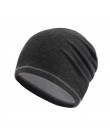 Zimna pogoda ciepłe czapki zimowe polarowe termiczne Slouchy Turban Skullies Cap Stretch moda Snowboard Hip Hop mężczyźni kobiet