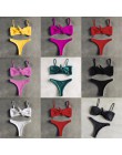 ZTVitality Sexy Push Up Bikini 2020 gorąca wyprzedaż Stałe strój kąpielowy Z Pad Niski stan stroje k pielowe damskie Bow stringi