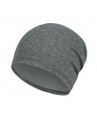 Zimna pogoda ciepłe czapki zimowe polarowe termiczne Slouchy Turban Skullies Cap Stretch moda Snowboard Hip Hop mężczyźni kobiet