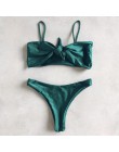 ZTVitality Sexy Push Up Bikini 2020 gorąca wyprzedaż Stałe strój kąpielowy Z Pad Niski stan stroje k pielowe damskie Bow stringi