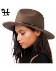 FURTALK kapelusz Fedora dla kobiet mężczyzn 100% włóczka australijska czuł szeroki kapelusz Vintage Jazz kapelusz Fedora para cz