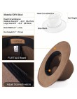 FURTALK kapelusz Fedora dla kobiet mężczyzn 100% włóczka australijska czuł szeroki kapelusz Vintage Jazz kapelusz Fedora para cz